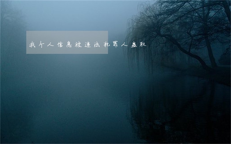 我个人信息被违法犯罪人盗取 我个人信息被违法犯罪人盗取