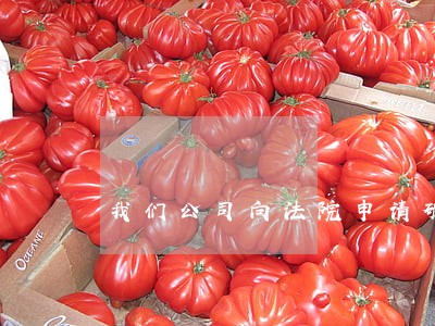 我们公司向法院申请破产 我们公司向法院申请破产