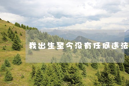 我出生至今没有任何违法违规行为 我出生至今没有任何违法违规行为
