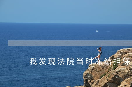 我发现法院当时冻结担保人的账户