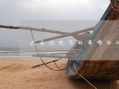 我在法院写的离婚协议书 我在法院写的离婚协议书
