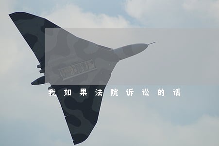 我如果法院诉讼的话 我如果法院诉讼的话