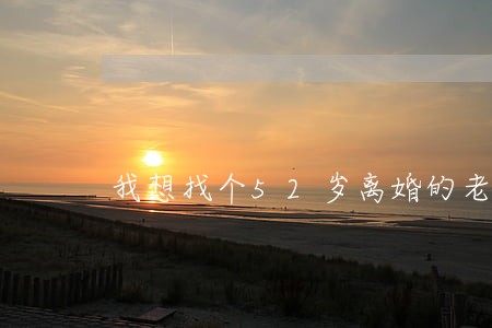我想找个52岁离婚的老伴 我想找个52岁离婚的老伴