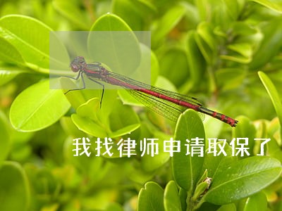 我找律师申请取保了 我找律师申请取保了