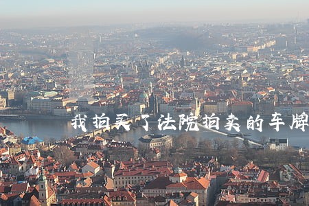 我拍买了法院拍卖的车牌 我拍买了法院拍卖的车牌