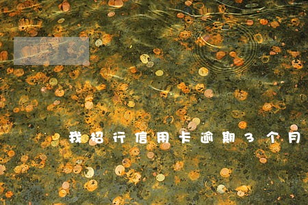 我招行信用卡逾期3个月了 我招行信用卡逾期3个月了