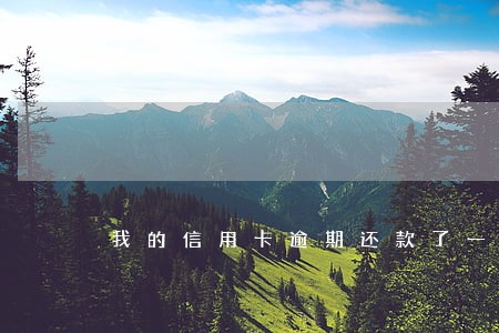 我的信用卡逾期还款了一次 我的信用卡逾期还款了一次