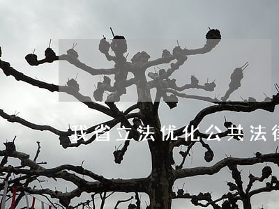我省立法优化公共法律服务 我省立法优化公共法律服务