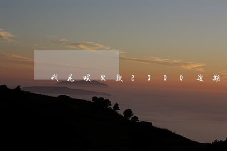 我花呗欠款2000逾期 我花呗欠款2000逾期
