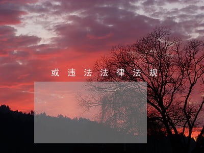 或违法法律法规 或违法法律法规