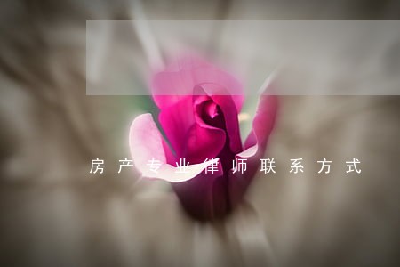 房产专业律师联系方式 房产专业律师联系方式