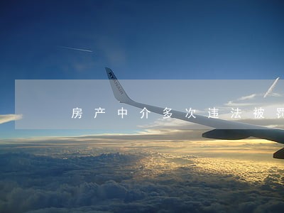 房产中介多次违法被罚 房产中介多次违法被罚