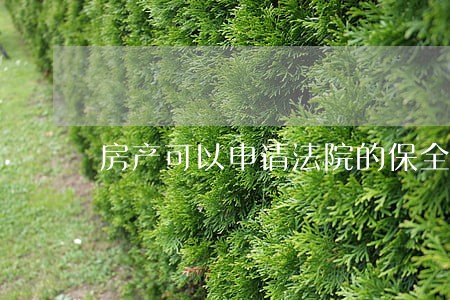 房产可以申请法院的保全吗 房产可以申请法院的保全吗