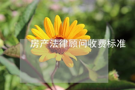 房产法律顾问收费标准 房产法律顾问收费标准