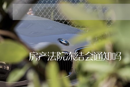 房产法院冻结会通知吗