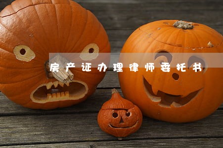 房产证办理律师委托书