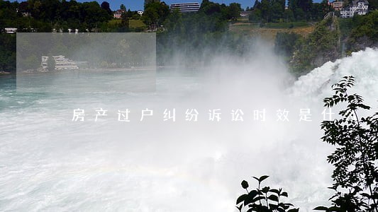 房产过户纠纷诉讼时效是什么