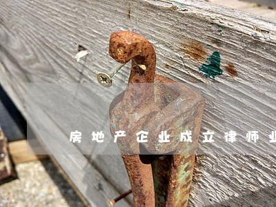 房地产企业成立律师业务 房地产企业成立律师业务