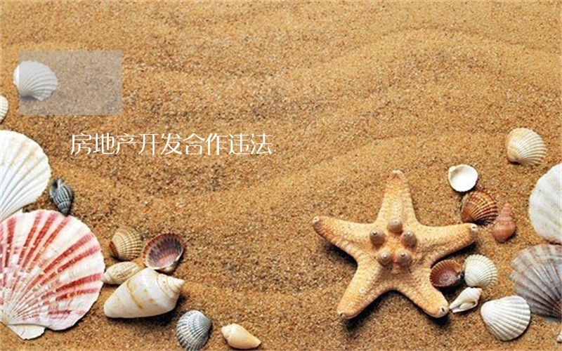 房地产开发合作违法 房地产开发合作违法