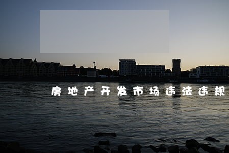 房地产开发市场违法违规行为