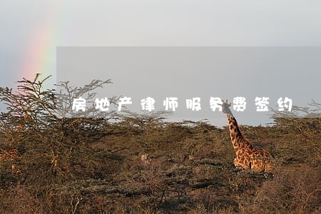 房地产律师服务费签约 房地产律师服务费签约
