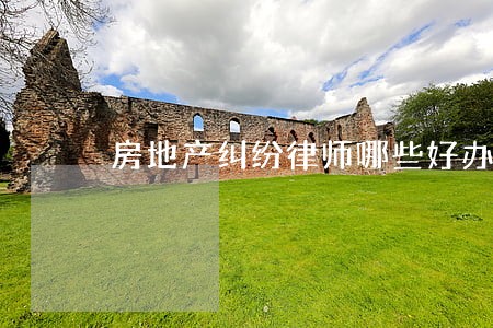 房地产纠纷律师哪些好办 房地产纠纷律师哪些好办