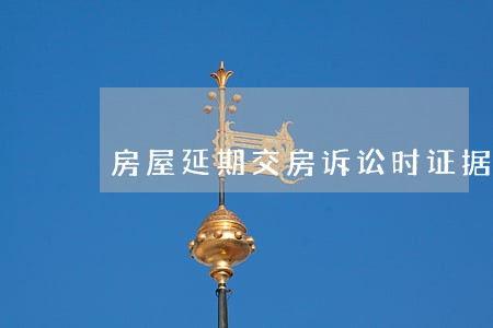 房屋延期交房诉讼时证据 房屋延期交房诉讼时证据