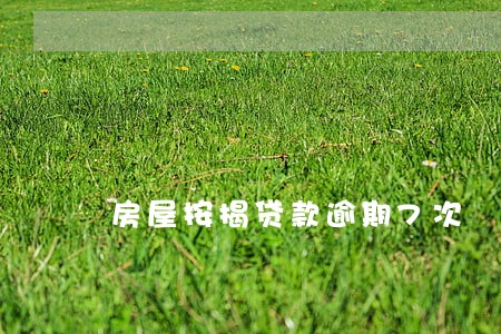 房屋按揭贷款逾期7次 房屋按揭贷款逾期7次
