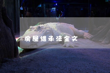 房屋继承法全文 房屋继承法全文