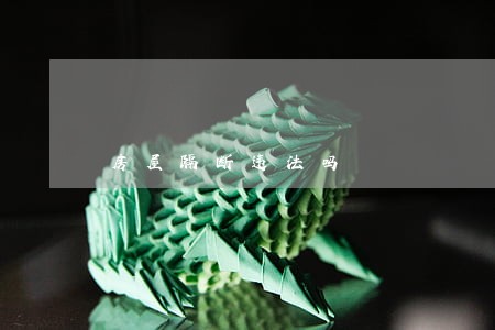 房屋隔断违法吗