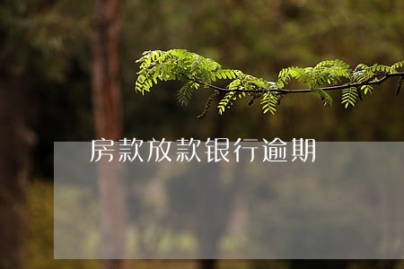 房款放款银行逾期 房款放款银行逾期