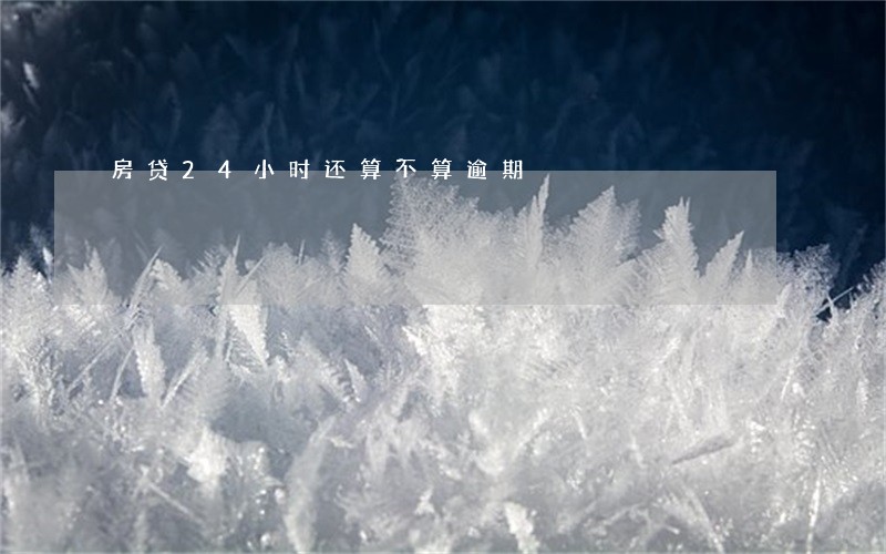 房贷24小时还算不算逾期