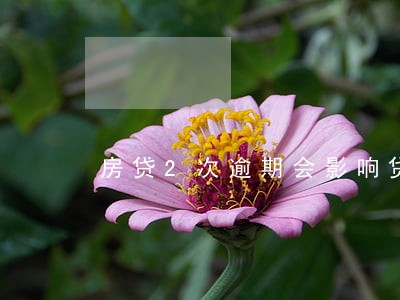 房贷2次逾期会影响贷款吗 房贷2次逾期会影响贷款吗