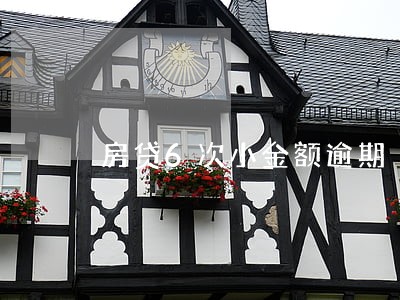 房贷6次小金额逾期