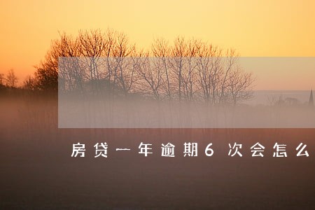 房贷一年逾期6次会怎么样 房贷一年逾期6次会怎么样