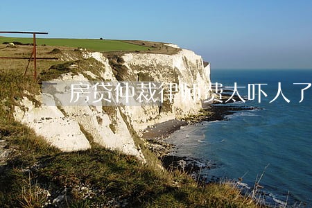 房贷仲裁律师费太吓人了 房贷仲裁律师费太吓人了
