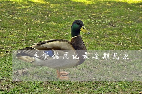 房贷信用记录逾期几次 房贷信用记录逾期几次
