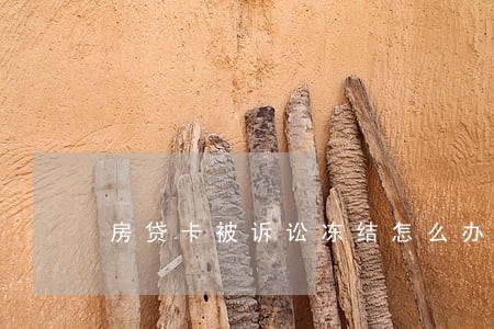 房贷卡被诉讼冻结怎么办 房贷卡被诉讼冻结怎么办