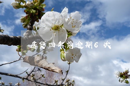 房贷四年前逾期6次 房贷四年前逾期6次