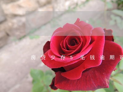 房贷少存5毛钱逾期可以撤销吗