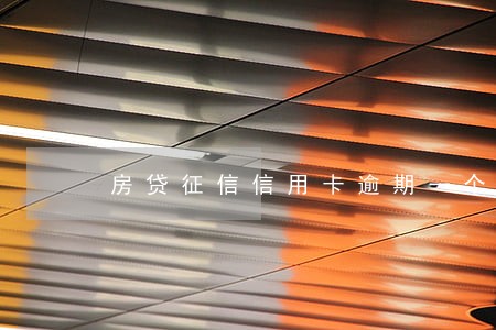 房贷征信信用卡逾期一个月 房贷征信信用卡逾期一个月