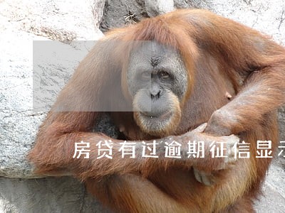 房贷有过逾期征信显示1 房贷有过逾期征信显示1
