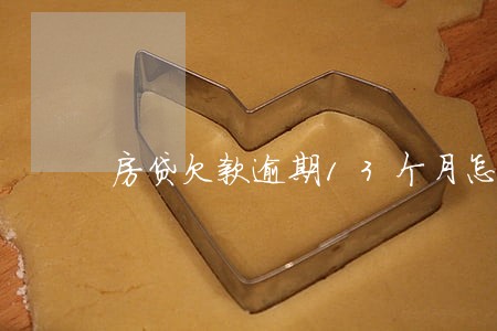 房贷欠款逾期13个月怎么办 房贷欠款逾期13个月怎么办