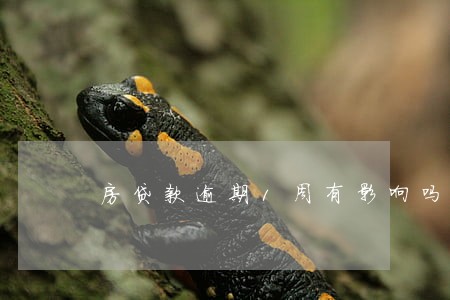 房贷款逾期1周有影响吗 房贷款逾期1周有影响吗