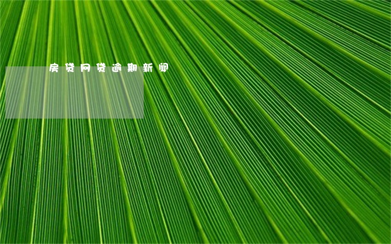房贷网贷逾期新闻 房贷网贷逾期新闻