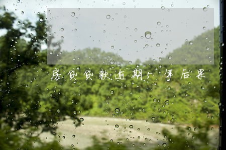 房贷贷款逾期5年后果 房贷贷款逾期5年后果