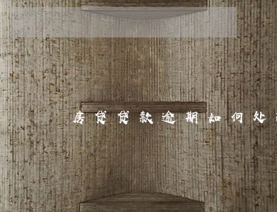 房贷贷款逾期如何处理 房贷贷款逾期如何处理