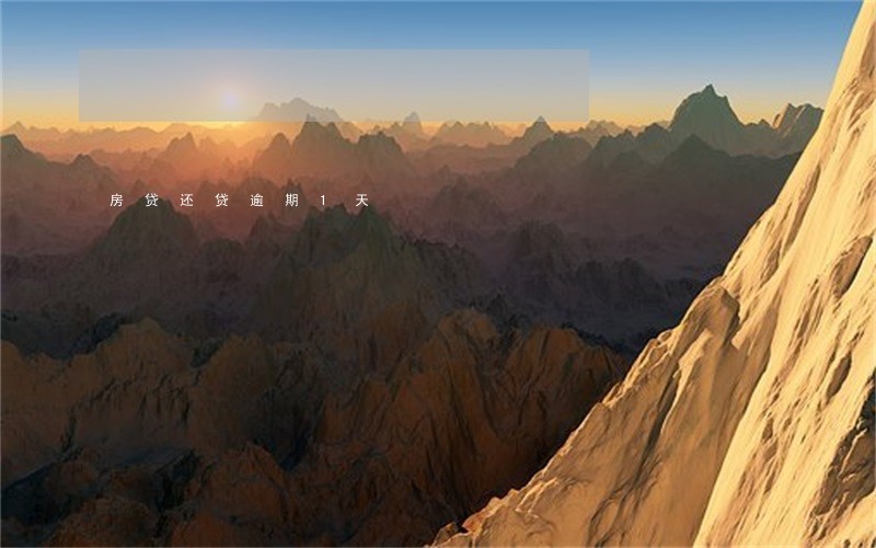 房贷还贷逾期1天 房贷还贷逾期1天