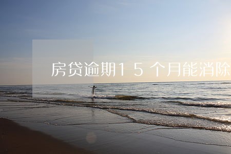 房贷逾期15个月能消除吗 房贷逾期15个月能消除吗