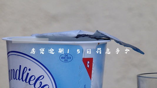 房贷逾期15日罚息多少